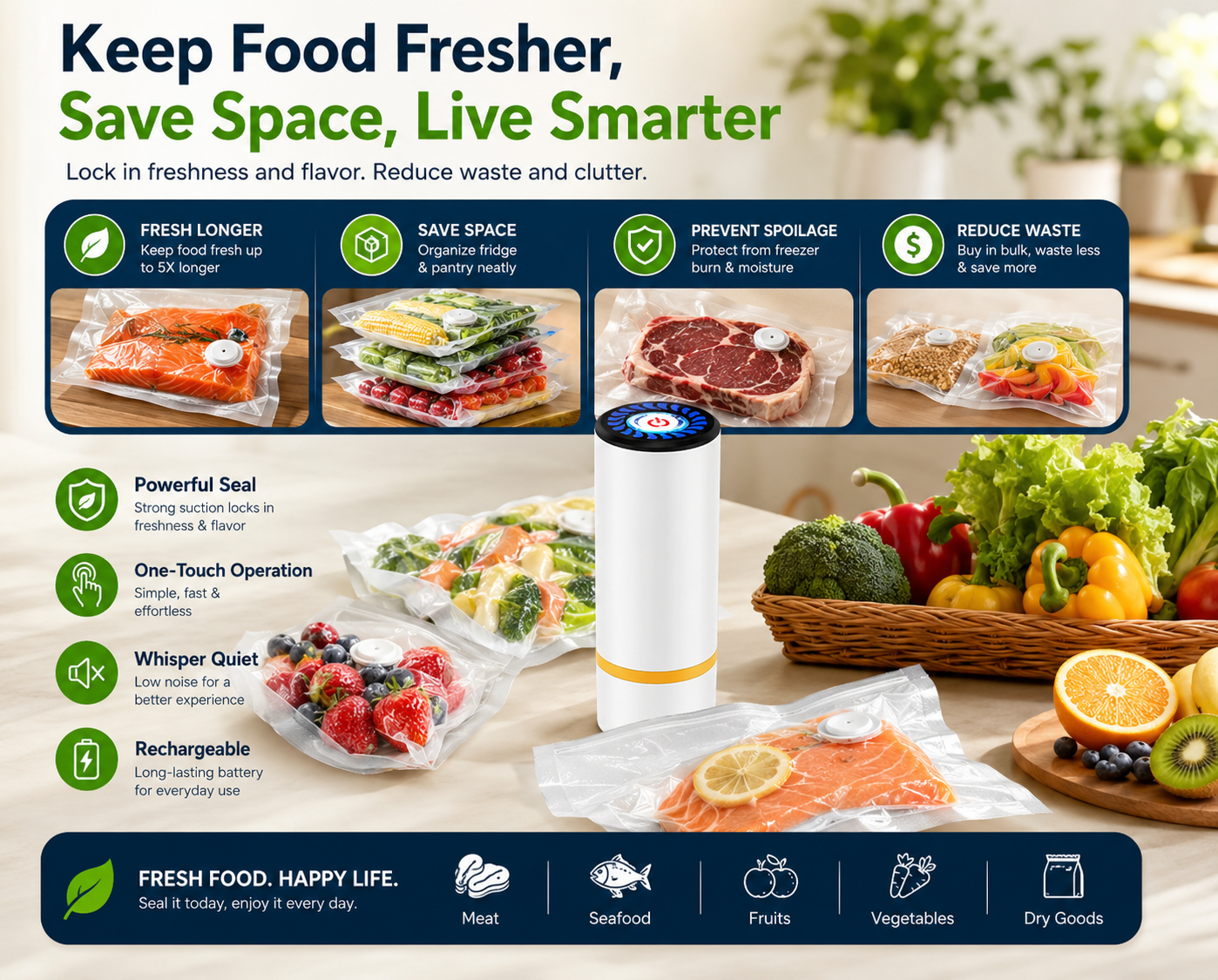 EasyAir Food Vacuum Freshness Sealer