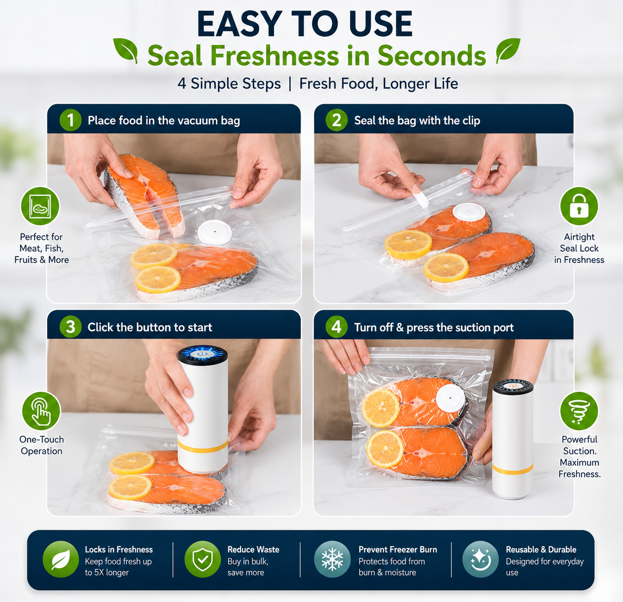 EasyAir Food Vacuum Freshness Sealer
